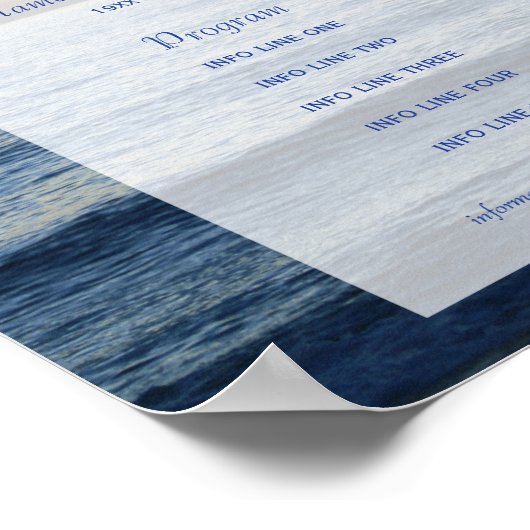 Celebration of Life program Ocean & photo ポスター (角)