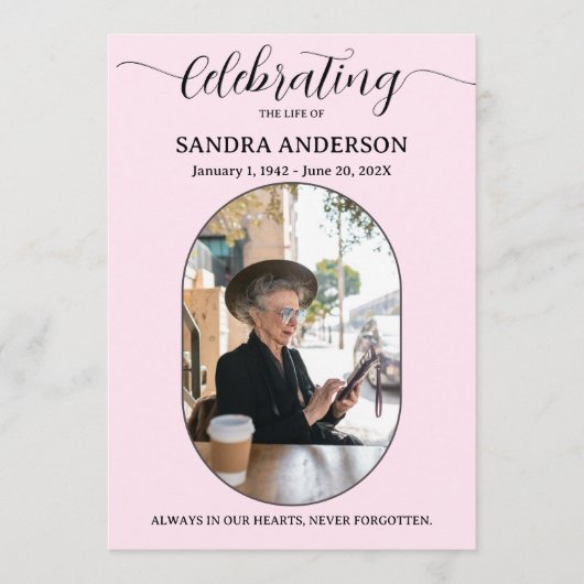 Celebration of Life Programs – Forever In Our Hear プログラム (正面)