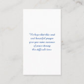 Celebration of Life Scenic Overlook Memorial Card 名刺 (裏面)