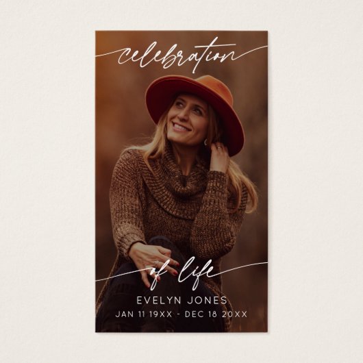 Celebration of Life Script Funeral Photo Memorial (正面)