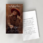 Celebration of Life Script Funeral Photo Memorial