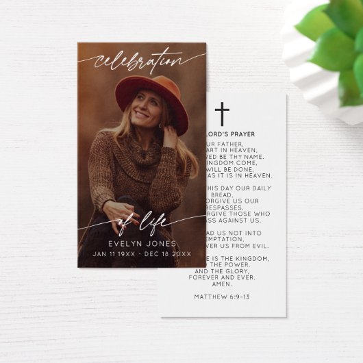 Celebration of Life Script Funeral Photo Prayer (デスク)