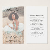 Celebration of Life Script Memorial Funeral White  (正面&裏面)