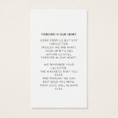 Celebration of Life Script Memorial Funeral White  (裏面)