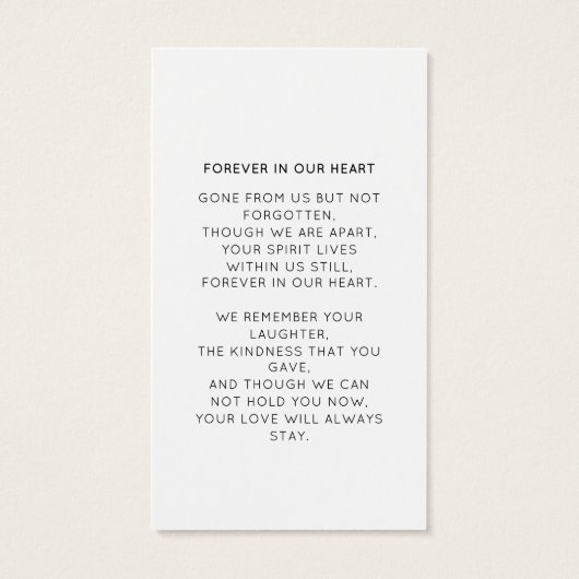 Celebration of Life Script Memorial Funeral White  (裏面)