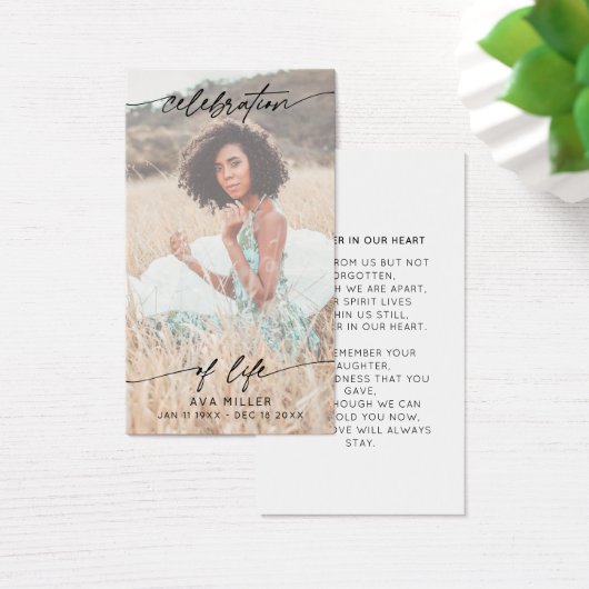 Celebration of Life Script Memorial Funeral White  (デスク)