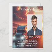 Celebration of Life Semi-Truck Tractor-trailer 招待状 (裏面)