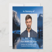 Celebration of Life Servce Mountain Lake Winter  招待状 (正面)