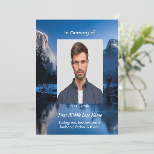 Celebration of Life Servce Mountain Lake Winter  招待状 (スタンド正面)