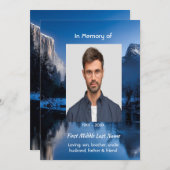 Celebration of Life Servce Mountain Lake Winter  招待状 (正面/裏面)