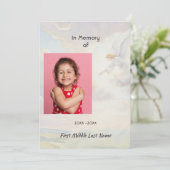 Celebration of Life Service Angel Reaching  招待状 (スタンド正面)