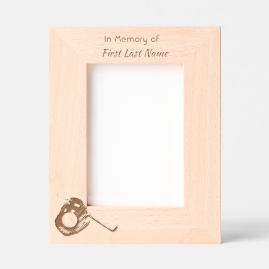 Celebration of Life Service Baseball Game Player  レーザー彫刻フレーム (正面)