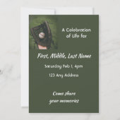 Celebration of Life Service Baseball Game Player  招待状 (裏面)