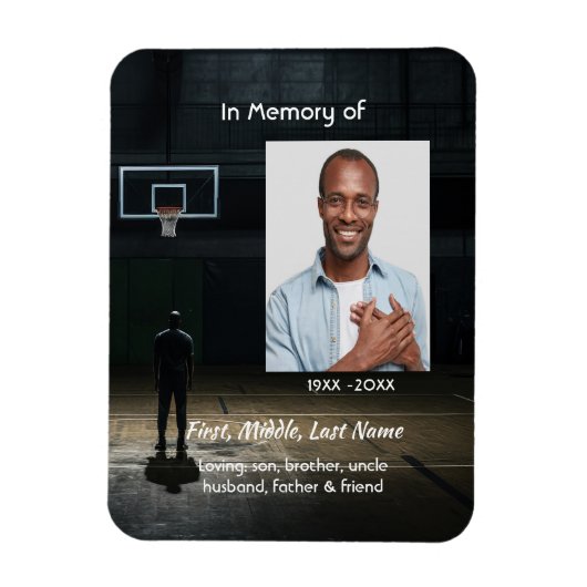Celebration of Life Service Basketball Player マグネット (縦)