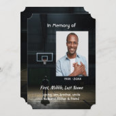Celebration of Life Service Basketball Player 招待状 (正面/裏面)
