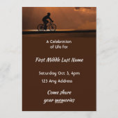 Celebration of Life Service Biking Cycling Bike  招待状 (裏面)