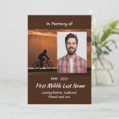 Celebration of Life Service Biking Cycling Bike  招待状 (スタンド正面)
