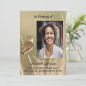 Celebration of Life Service  Bird Garden Nature  招待状 (スタンド正面)