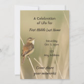 Celebration of Life Service  Bird Garden Nature  招待状 (裏面)