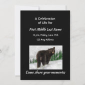 Celebration of Life Service Black Bear Animal 招待状 (裏面)