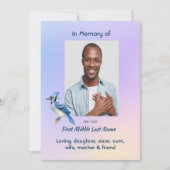 Celebration of Life Service Bluejay 招待状 (正面)