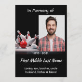 Celebration of Life Service  Bowling Bowler 招待状 (正面)