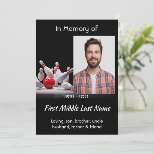 Celebration of Life Service  Bowling Bowler 招待状 (スタンド正面)