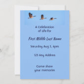 Celebration of Life Service Canada Goose Outdoors 招待状 (裏面)