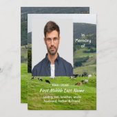 Celebration of Life Service Cattle Farm Landscape 招待状 (正面/裏面)