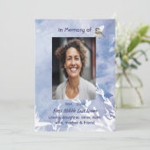 Celebration of Life Service Chickadee Bird Winter  招待状 (スタンド正面)