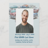 Celebration of Life Service Classic Vintage Car  招待状 (正面)