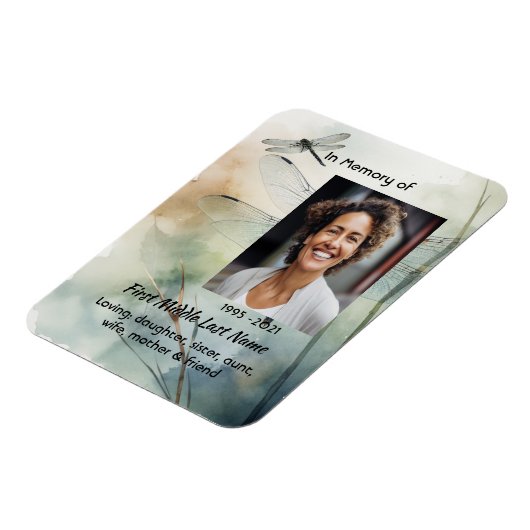 Celebration of Life Service Custom Dragonfly マグネット (左側)