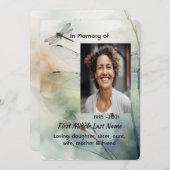 Celebration of Life Service Custom Dragonfly 招待状 (正面/裏面)