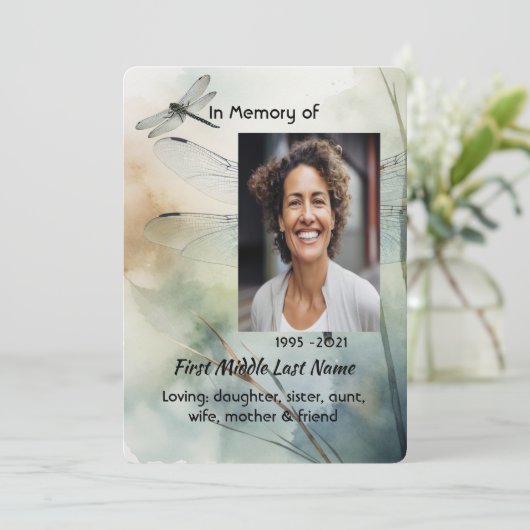 Celebration of Life Service Custom Dragonfly 招待状 (スタンド正面)