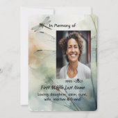 Celebration of Life Service Custom Dragonfly 招待状 (正面)