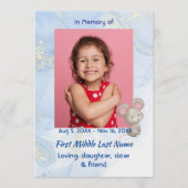 Celebration of Life Service Cute Mouse Children 招待状 (正面)