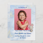 Celebration of Life Service Cute Mouse Children   招待状 (正面/裏面)