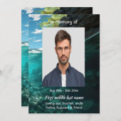 Celebration of Life Service Deep Sea Diving Diver 招待状 (正面/裏面)