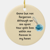 Celebration of Life Service Feather Pen セラミックオーナメント (裏面)