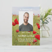 Celebration of Life Service  Field Red Poppy 招待状 (スタンド正面)