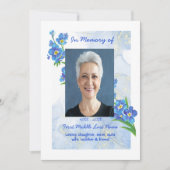 Celebration of Life Service Forget me Not" Flowers 招待状 (正面)