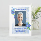 Celebration of Life Service Forget me Not" Flowers 招待状 (スタンド正面)