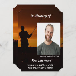 Celebration of Life Service  Golfer Golfing Golf 招待状