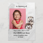 Celebration of Life Service Hedgehog Children 招待状 (正面)