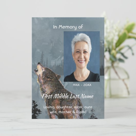 Celebration of Life Service Howling Wolf Art 招待状 (スタンド正面)