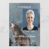 Celebration of Life Service Howling Wolf Art 招待状 (正面)