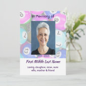 Celebration of Life Service invite Bingo Game  招待状 (スタンド正面)