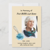 Celebration of Life Service Invite Feather Pen art 招待状 (正面)