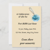 Celebration of Life Service Invite Feather Pen art 招待状 (裏面)