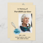 Celebration of Life Service Invite Feather Pen art 招待状 (正面/裏面)